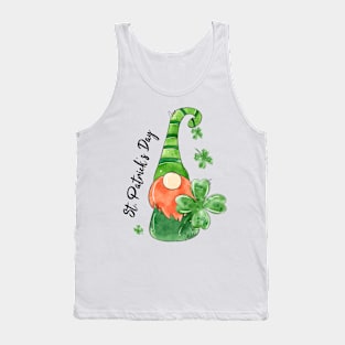 Gnome. St patrick's day.Clover Tank Top